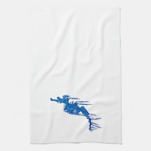 Blue Seahorse Tea Towel