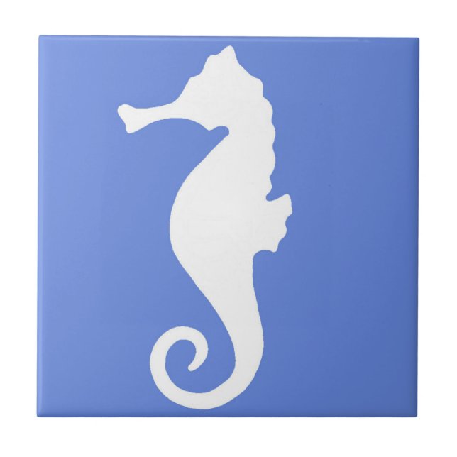 Blue Seahorse Tile (Front)