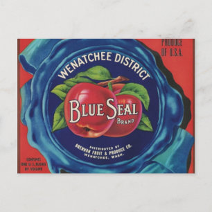 blue seal apples post card