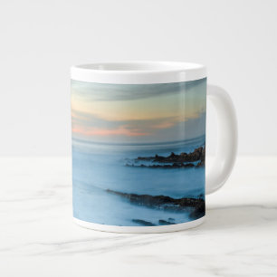 Blue seascape at sunset, California Large Coffee Mug