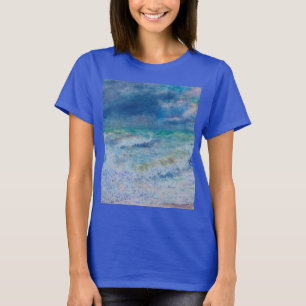Blue Seascape by Renoir Impressionist Painting T-Shirt