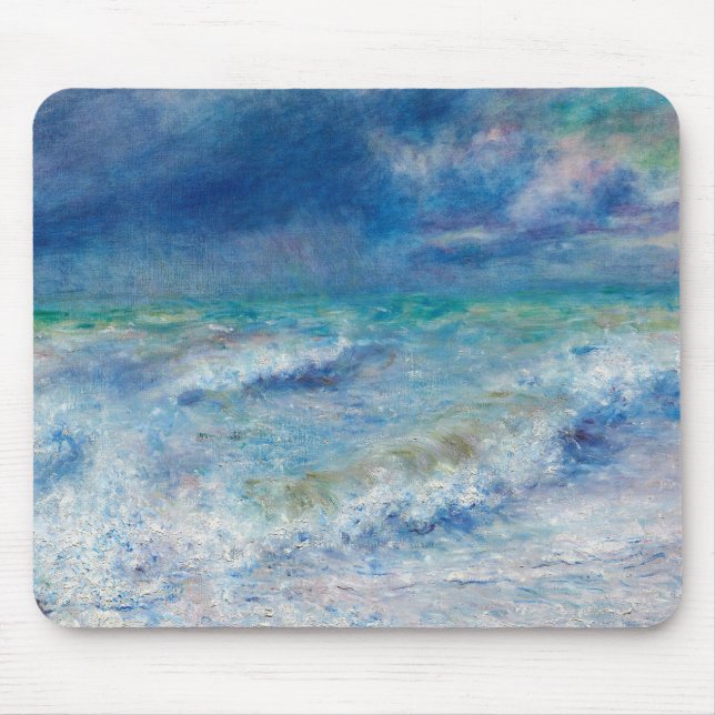 Blue Seascape by Renoir Mouse Mat (Front)