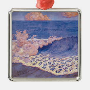 Blue seascape, Wave Effect, c.1893 Metal Tree Decoration