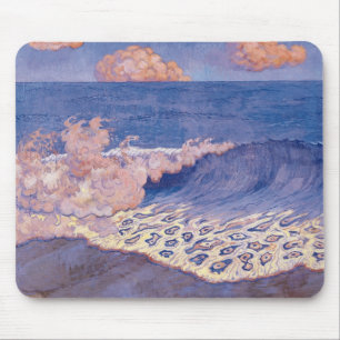 Blue seascape, Wave Effect, c.1893 Mouse Mat