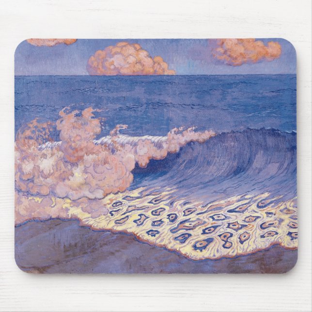 Blue seascape, Wave Effect, c.1893 Mouse Mat (Front)