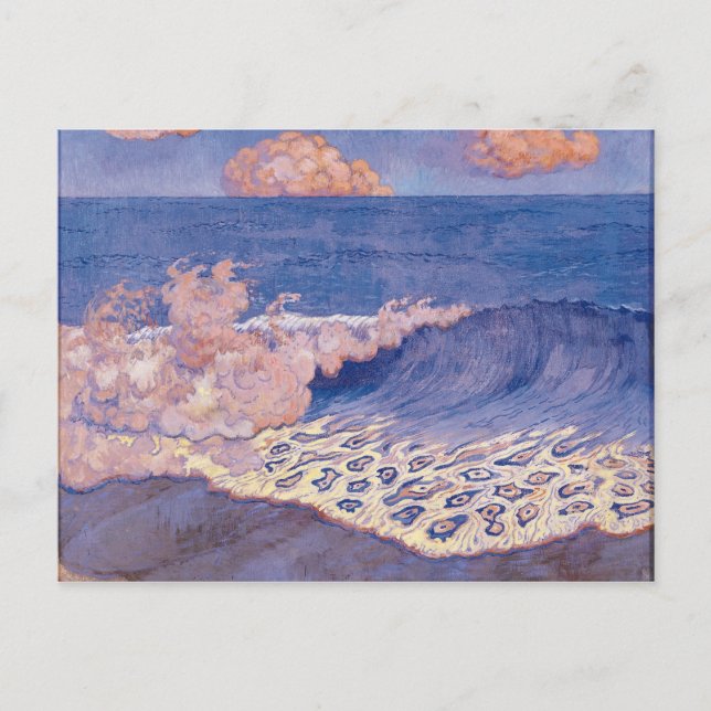 Blue seascape, Wave Effect, c.1893 Postcard (Front)