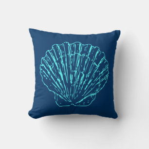 Blue Seashell Cushion