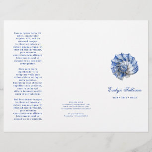 Blue seashell logo brochure