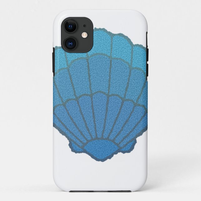 Blue Seashell Mosaic Case-Mate iPhone Case (Back)