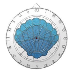 Blue Seashell Mosaic Dartboard