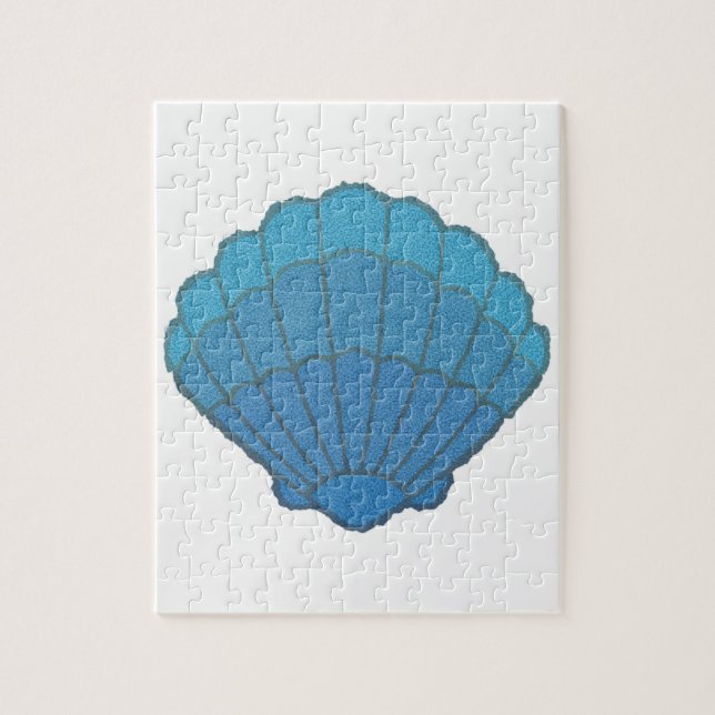 Blue Seashell Mosaic Jigsaw Puzzle (Vertical)