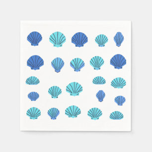 Blue Seashell Napkin
