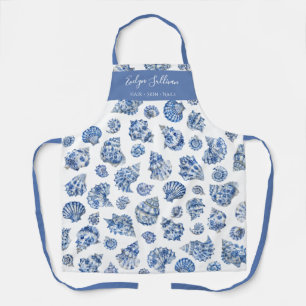 Blue seashells apron