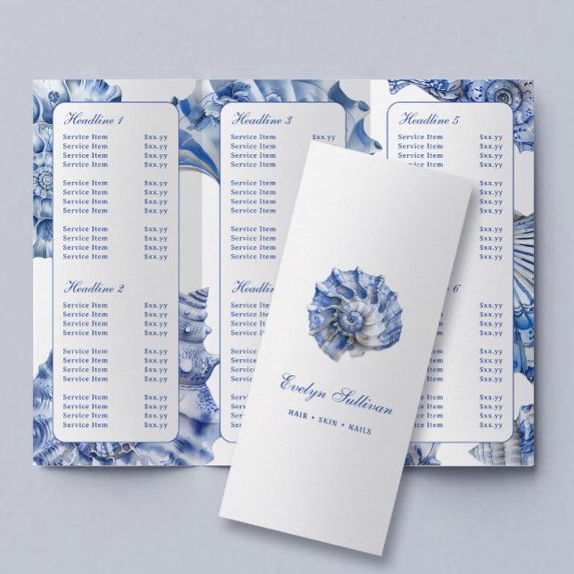 Blue seashells brochure (Creator Uploaded)