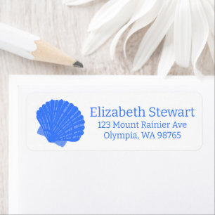 Blue Seashells CUSTOM Mailing Return Address