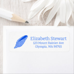 Blue Seashells CUSTOM Mailing Return Address