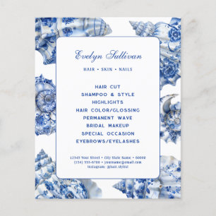 Blue seashells flyer