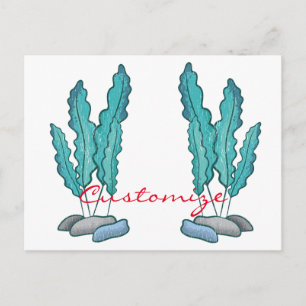 Blue Seaweed Algae Thunder_Cove Postcard