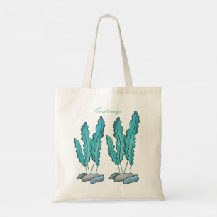 Blue Seaweed Algae Thunder_Cove Tote Bag