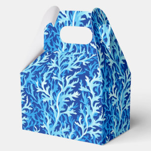 Blue Seaweed Coastal Textile Pattern Favour Box
