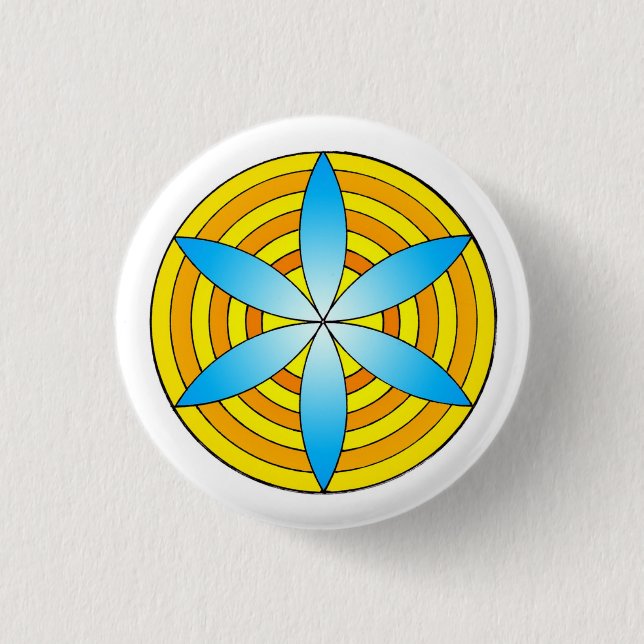blue seed 3 cm round badge (Front)