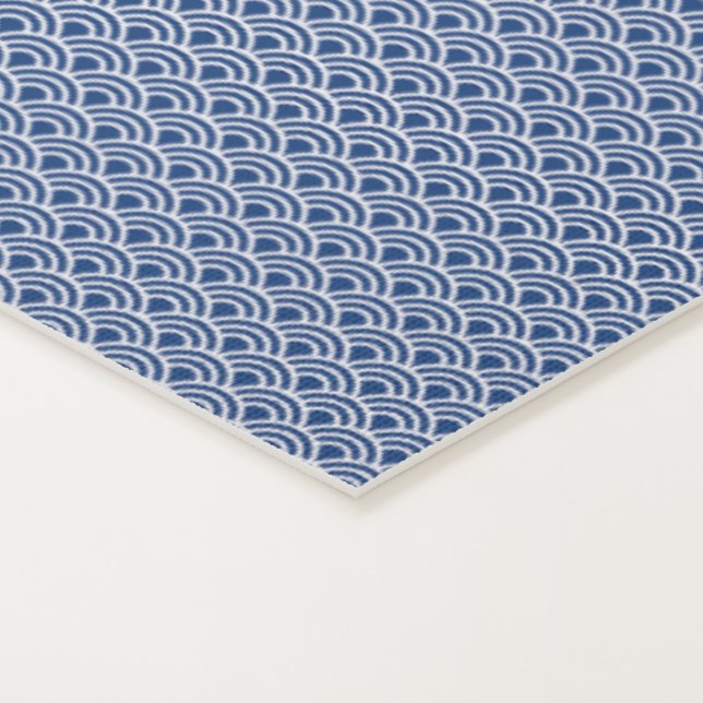 Blue Seigai Pattern Yoga Mat (Detail)