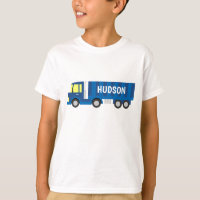Blue Semi Truck Personalised T-shirt