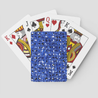 Blue Sequin Effect Playing Cards
