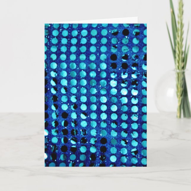 Blue Sequins Card (Front)