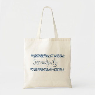 Blue serendipity tote bag