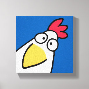 Blue SERIOUS CHICKEN by Sandra Boynton Canvas Print