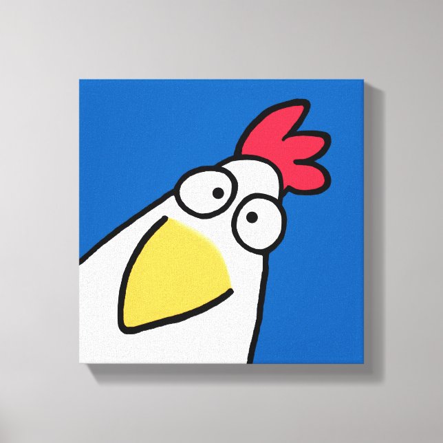Blue SERIOUS CHICKEN by Sandra Boynton Canvas Print (Front)