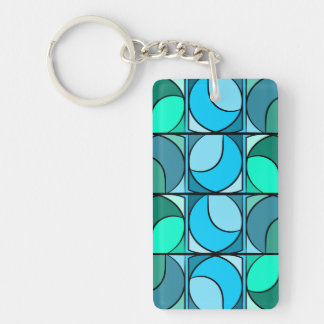 Blue seventies keychain