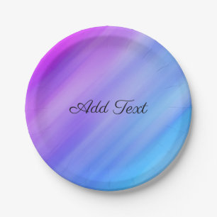 Blue Shade Abstract Paper Plate