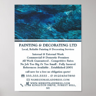 Blue Shade, Painter & Decorator Advertising Poster