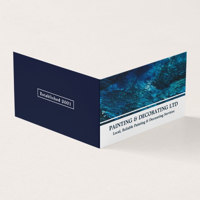 Blue Shade, Painter & Decorator Photo Business Card (Outside)