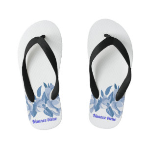 Blue shade together bath kid's flip flops