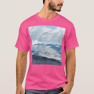 Blue Shadow Mountains With Clouds In Aqua Sky Acti T-Shirt