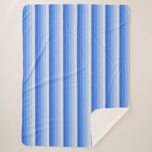 Blue shadow stripes sherpa blanket