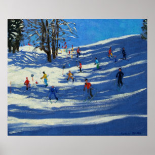 Blue shadows Morzine Poster
