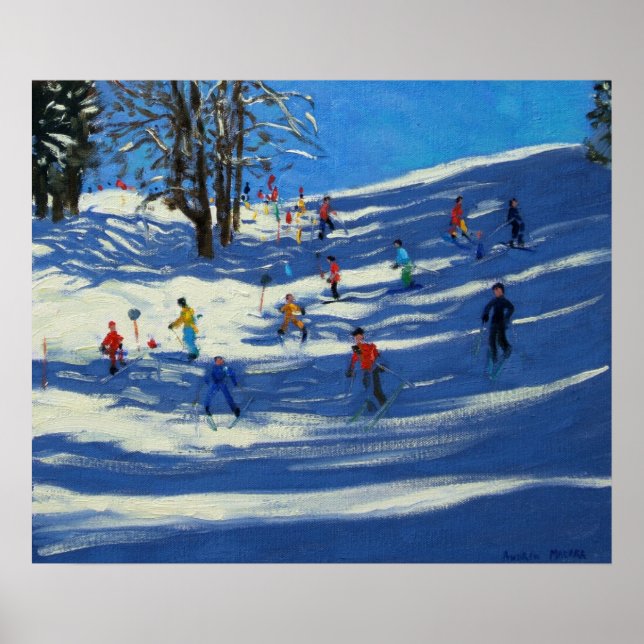 Blue shadows Morzine Poster (Front)