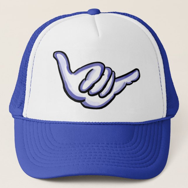 Blue shaka Hawaii hat (Front)