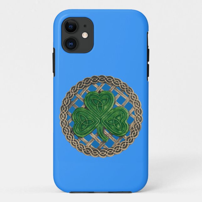 Blue Shamrock And Celtic Knots iPhone 5 Case (Back)