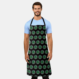 Blue Shamrock On Celtic Knots Apron