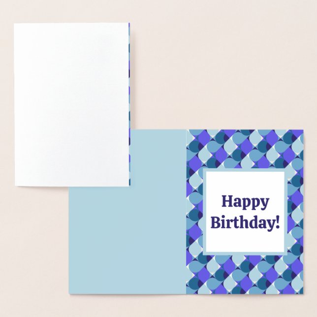 Blue Shapes Birthday Foil Card (Display)