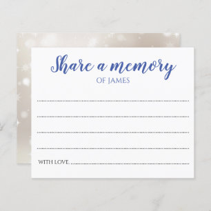 Blue Share a Memory Memorial Celebration of Life