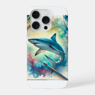 Blue Shark 060824AREF112 - Watercolor iPhone 15 Pro Case