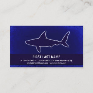 Blue shark cage dive customisable business cards
