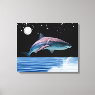 Blue shark canvas print