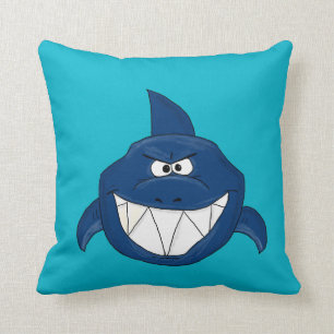 Blue shark cushion
